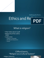 Ethics and Religion: Defining The Terms