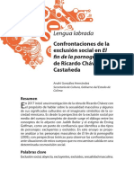 Confrontaciones de La Exclusión Social en El Fin de La Pornografía de Ricardo Chávez Castañeda