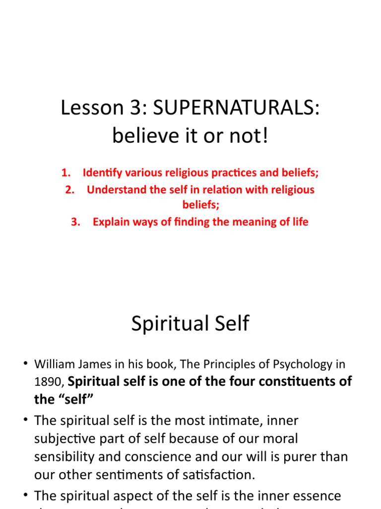 Understanding the Spiritual Self | PDF | Spirituality | Noble Eightfold ...
