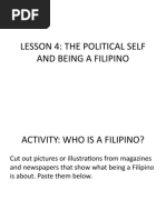 Lesson 4: The Political Self and Being A Filipino