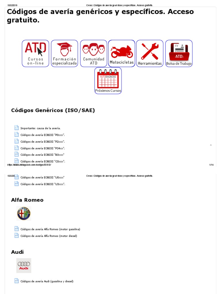 CODIGOS | PDF | Grupo Volkswagen | Industria del vehículo