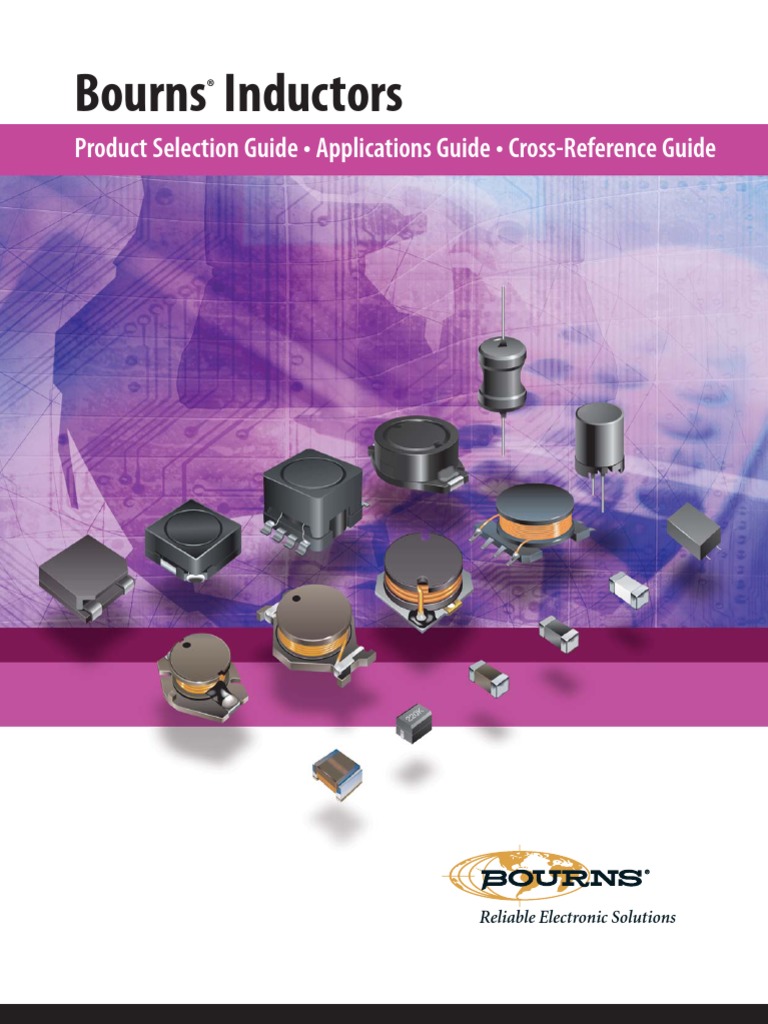 Bourns Inductors Product Selection Guide Applications Guide CrossReference Guide PDF