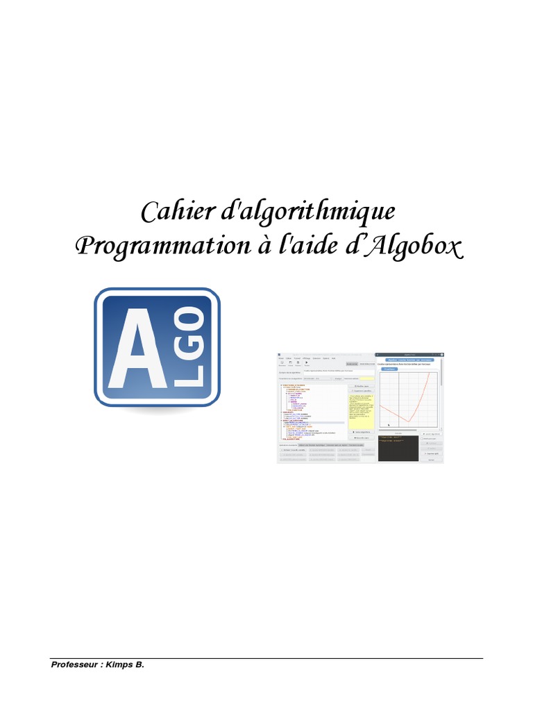 Cahier d'Algorithmique avec Algobox | PDF | Structure de contrôle | Vidéo