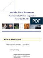 Introduction To Reinsurance: Presentation by Holborn Corporation November 11, 2004