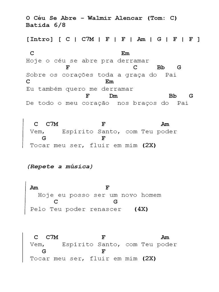O Céu Se Abre para Derramar PDF | PDF