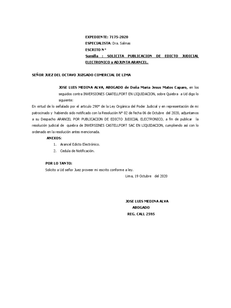 Edicto Judicial | PDF