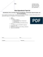 Doublefacer Zone Operational Task List