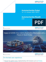 Automechanika Dubai Presentation - Impact of COVID-19 On GCC's Automotive Industry With A Focus On Saudi Arabia