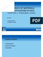Mechanics of Materials:: With Applications in Excel Chapter 2: Torsional Loads