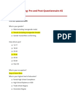 Usability Testing: Pre and Post-Questionnaire #2