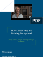 Siop Lesson Prep and Background Knowledge Presentation