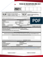 Matriculas 2021 Ficha Inscripcion Oficial PDF