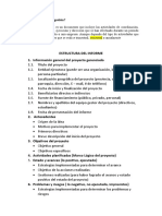 Estructura Del Informe de Gestion de Proyectos