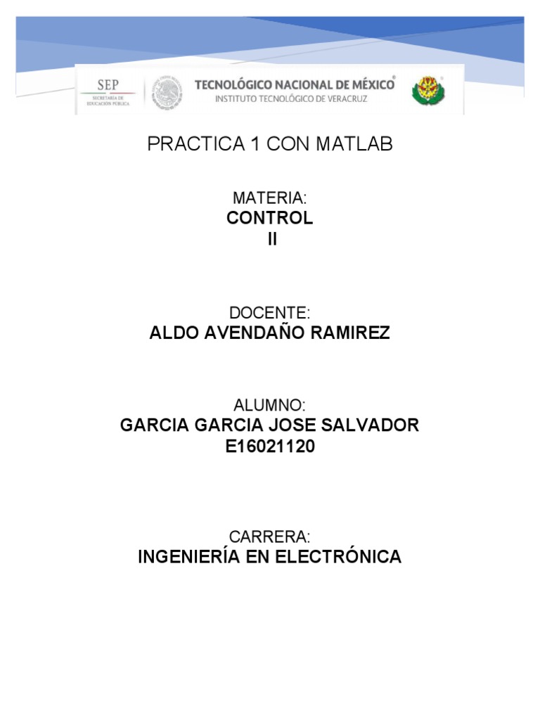 Ejercicios de MATLAB en Control II | PDF | Matemáticas Aplicadas ...