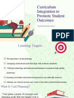 Curriculum Integration To Promote Student Outcomes 1