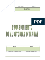 P-SST-011 - Proc - Auditorias Internas