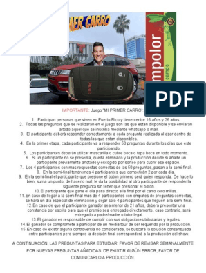 Mi Primer Carro Primera Edicion, PDF, Puerto Rico