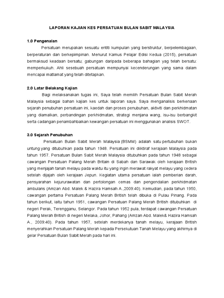 Laporan Kajian Kes Persatuan Bulan Sabit Malaysia  PDF