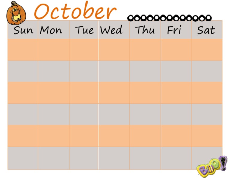 October Calendar | PDF
