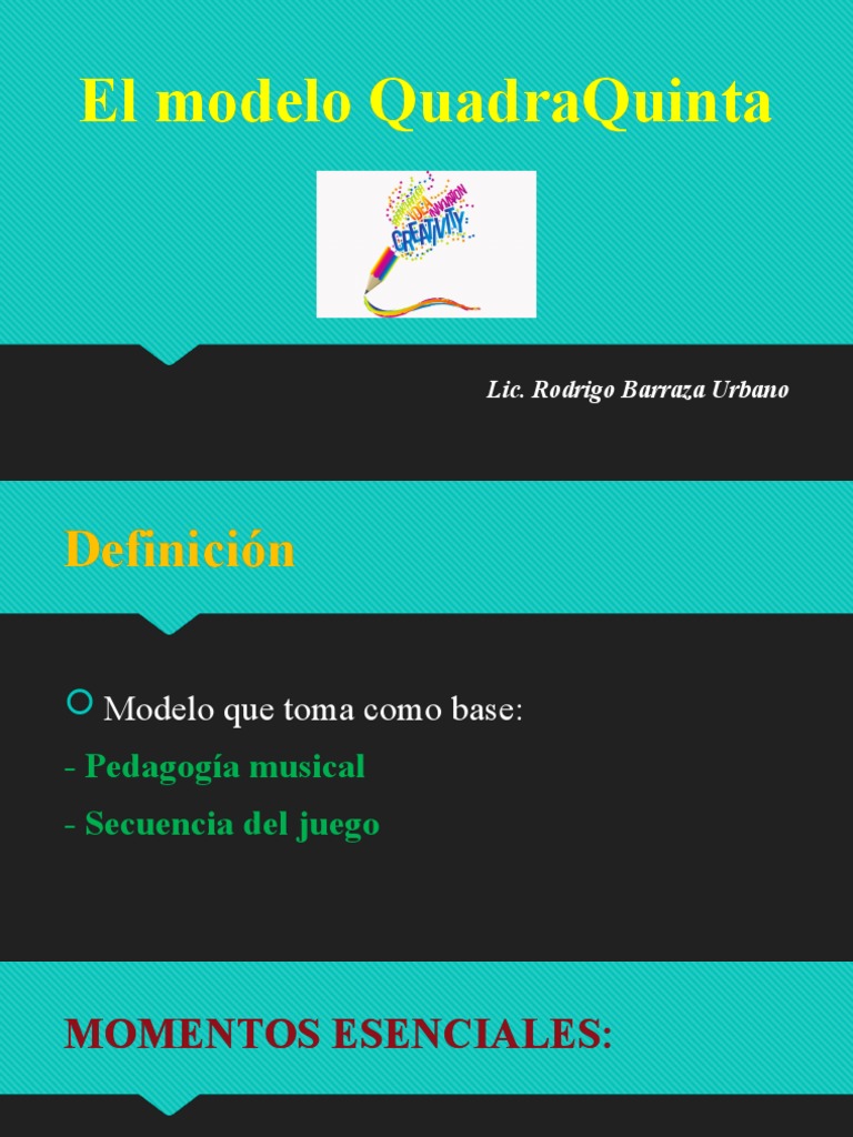Modelo QuadraQuinta en Educación Musical | PDF | Estudios de idiomas ...