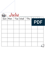 July CalendarBW
