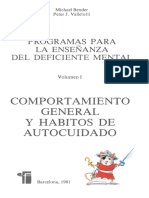 Programas para La Enseñanza Del Deficiente Mental - Michael Bender y Peter Valletutti PDF