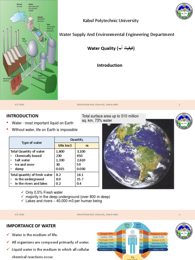 Kabul Polytechnic University Water Supply and Environmental Engineering Department PDF