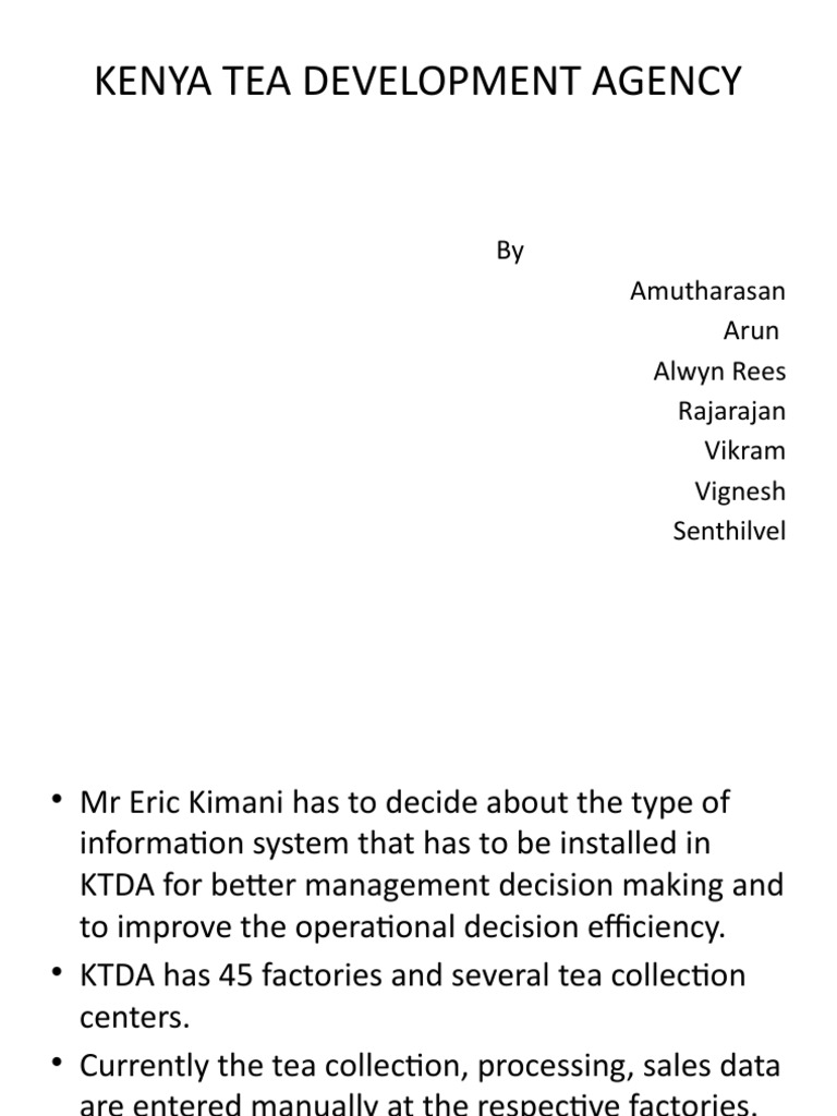 Kenya Tea Development Agency | PDF