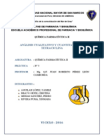 Análisis cualitativo y cuantitativo de tetraciclina