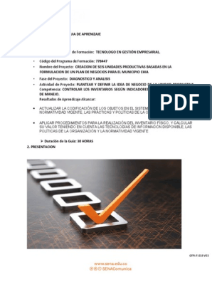 GFPI-F-019 V03 Guía 2 Controlar Los Inventarios, PDF, Inventario