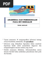 ANAMNESA PADA IBU BERSALIN