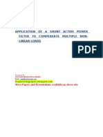 APPLICATION OF A SHUNT ACTIVE POWER FILTER TO COMPENSATE MULTIPLE NON-LINEAR LOADS