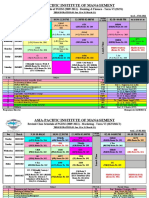Asia-Pacific Institute of Management: Revised Class Schedule of PGDM (2009-2011) - Banking & Finance - Term-VI (2K91)