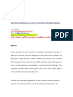 Detecting, Identifying, and Correcting Power Quality Problems