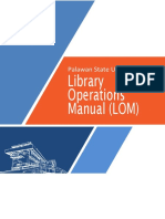 Palawan State University Library Operations Manual