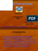 Project On:-Prepaid Energy Meter: Made By