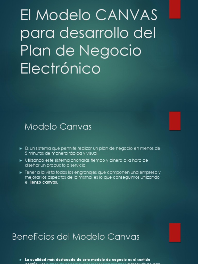 Modelo Canvas | PDF | Plan de negocios | Modelo de negocio