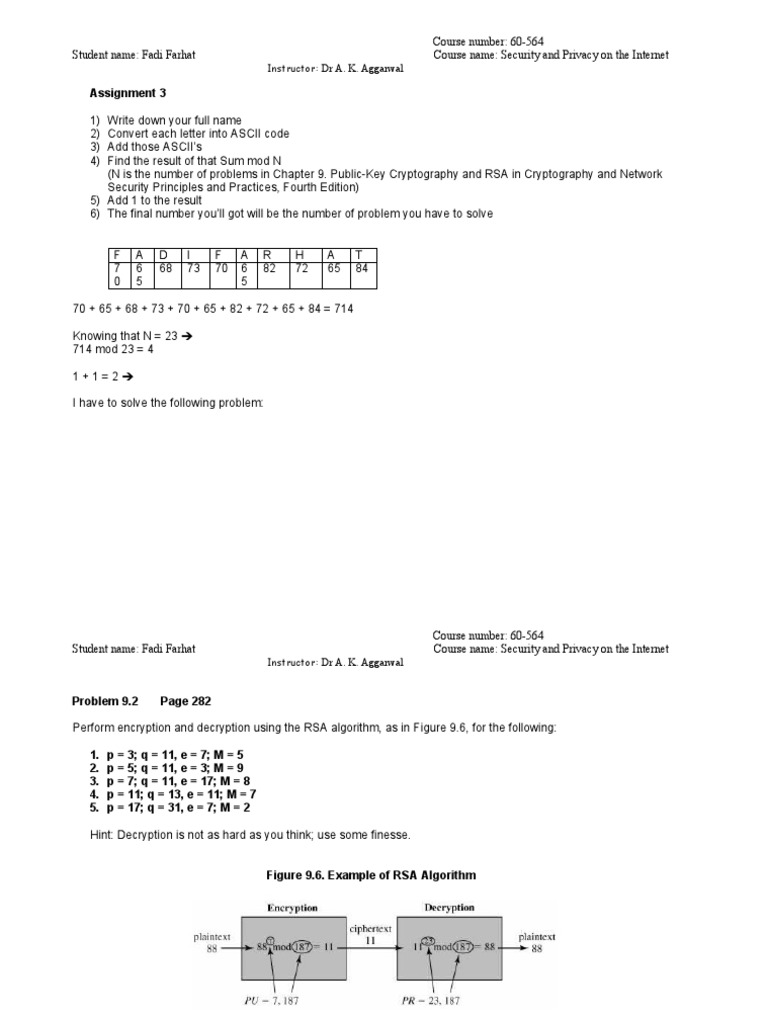 RSA Encryption & Decryption Guide | PDF | Cryptography | Security ...