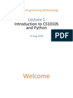 CS1010S Lecture 01 - Introduction PDF