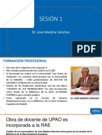 Sesión 1: Dr. José Medina Sánchez