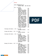 Cbse Class Xii Time Table 2011