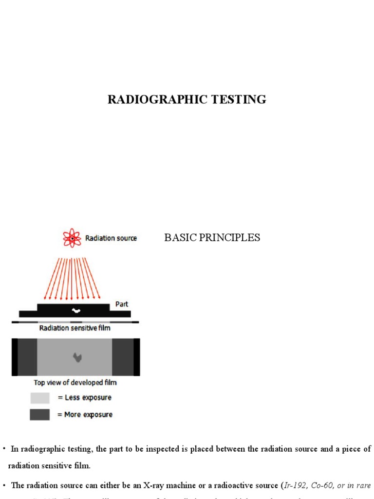 Radiographic Testing: Principles & Techniques | PDF | Radiography | X Ray