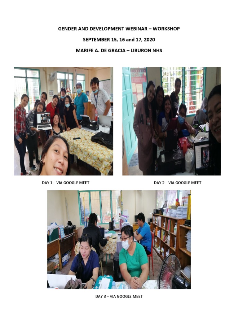 Gender and Development Webinar Pics | PDF