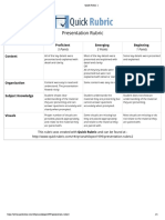 Quick Rubric