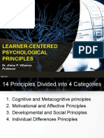 Learner-Centered Psychological Principles: Dr. Jheny P. Villacruz Professor