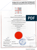 Certification - Computerized Accounting