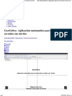 Geogebra: Aplicación Matemática para La Educación en Todos Sus Niveles