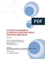 Student Logbook & Guideline For Industrial Training Program