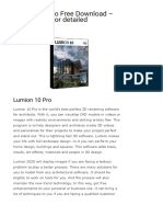 Lumion 10 Pro Free Download - Instructions For Detailed Installation PDF