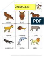 Bingo Animales 3x3 Cartones 3